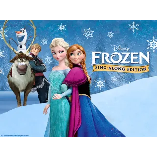 Frozen Sing Along Edition HD U.S. itunes digital redeem US