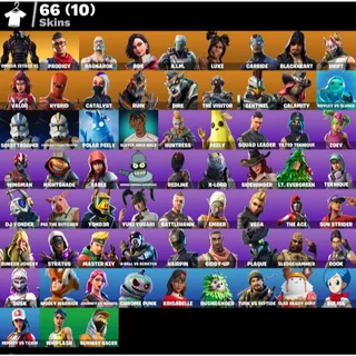 [PC/PSN/XBOX] 66 SKINS 🔥 OMEGA STAGE 5 + X-LORD (SCAVENGER) +  1,500 V-BUCKS + 14 EXCLUSIVES 🔥 FULL ACCESS