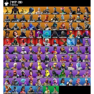 PC /PSN/XBOX | 117 SKINS ⚡GOLD MIDAS • OMEGA STAGE 5 • GOLD BRUTUS ⚡550 V-BUCKS | FULL ACCESS