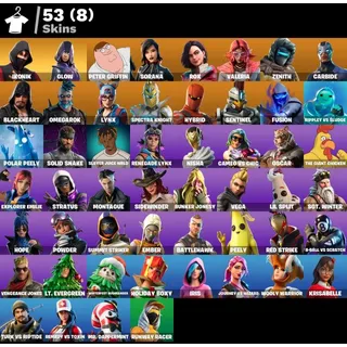 [PC/PSN/XBOX] 53 SKINS 🔥 IKONIK + GLOW + SCENARIO + PETER GRIFFIN 🔥 FULL ACCESS