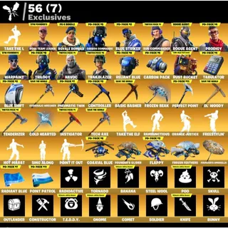 [PC/PSN/XBOX] 86 SKINS 🔥 ULTIMATE STW FOUNDER + ROYALE BOMBER + HAVOC + ROGUE AGENT + 56 EXCLUSIVES 🔥 FULL ACCESS