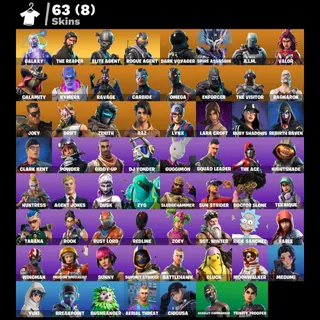 [PC/PSN/XBOX] 63 SKINS 🔥 GALAXY + THE REAPER + DARK VOYAGER + ROGUE AGENT + 17 EXCLUSIVES 🔥 FULL ACCESS