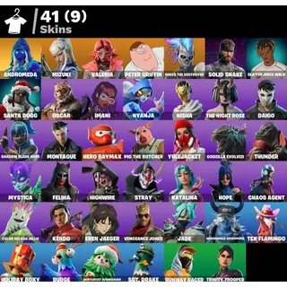 [PC/PSN/XBOX] 41 SKINS 🔥 ANDROMEDA + PETER GRIFFIN + SOLID SNAKE + JUICE WRLD + Level: 2362🔥 FULL ACCESS