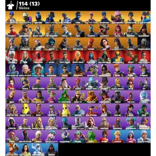 [PC/PSN/XBOX] 114 SKINS🔥OG STW ⚡BLUE TEAM LEADER • SUBZERO CRYPTIC • OMEGA  • VIVI CHROMA ⚡1000 V-B 🔥 FULL ACCESS