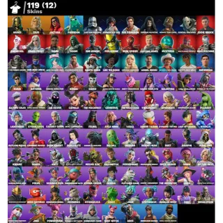 PC / PSN / XBOX | 119 SKINS | RENEGADE RAIDER • AERIAL ASSAULT • ZEUS • HADES | 200 V-BUCKS | FULL ACCESS