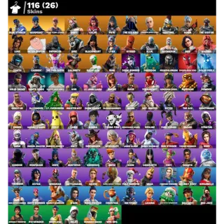 [PC/PSN/XBOX] 116 SKINS 🔥 OG STW | BLUE STRIKER | VISITOR | PARADIGM | RARE EMOTES 🔥 FULL ACCESS