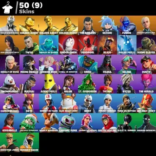 [PC/PSN/XBOX] 50 SKINS ⭐ ROGUE SPIDER KNIGHT ⭐ GOLD MIDAS • GOLD MEOWSCLES • GOLD BRUTUS • DEADPOOL🔥 FULL ACCESS