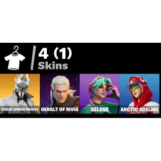 [PC/PSN/XBOX] 4 SKINS 🔥 ROGUE SPIDER KNIGHT • GERALT OF RIVIA • ARCTIC ADELINE | 350 V-BUCKS 🔥 FULL ACCESS