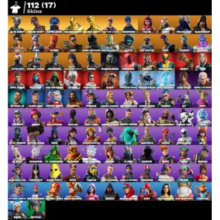 [PC/PSN/XBOX] 112 SKINS 🔥 OG STW ⚡ TRAVIS SCOTT ⚡ ASTRO JACK ⚡ELITE AGENT⚡TAKE THE L 🔥 FULL ACCESS