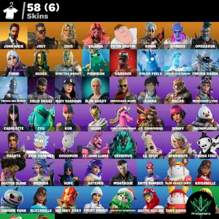 [PC/PSN/XBOX] 58 SKINS 🔥JOHN WICK | VERVE | ZEUS | HADES | VALERIA | TORIN | PETER GRIFFIN | OMEGAROK |1200 VB 🔥 FULL ACCESS