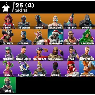 [PC/PSN/XBOX] 25 SKINS 🔥 OMEGA + DRIFT + THE VISITOR + RAGNAROK + CALAMITY + 4 EXCLUSIVES 🔥 FULL ACCESS