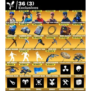 [PC/PSN/XBOX] 19 SKINS 🔥 Limited Edition OG STW + BLUE TEAM LEADER + CLOUD STRIKER + PRODIGY | 1700 VB 🔥 FULL ACCESS