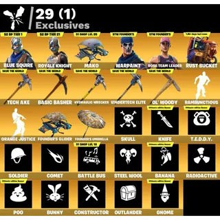 [PC/PSN/XBOX] 36 SKINS 🔥 OG STW Ultimate Edition + ROYALE KNIGHT + BLUE SQUIRE + OMEGA + LARA CROFT 🔥 FULL ACCESS