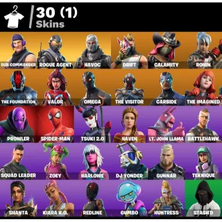 [PC/PSN/XBOX] 30 SKINS 🔥 SUB COMMANDER | ROGUE AGENT | HAVOC | OMEGA | 🪂 MAKO 🪂| 850 VB 🔥FULL ACCESS