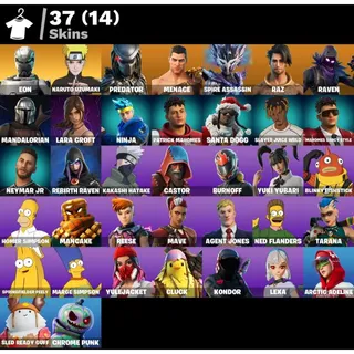 [PC/PSN/XBOX] 37 SKINS 🔥 EON + NARUTO + PREDATOR + MANDALORIAN + LARA CROFT + NINJA FULL ACCESS