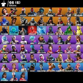 PC / PSN / XBOX | 66 SKINS | X-LORD (SCAVENGER) • CALAMITY • THE FOUNDATION • THE PRISONER | 650 V-BUCKS | FULL ACCESS