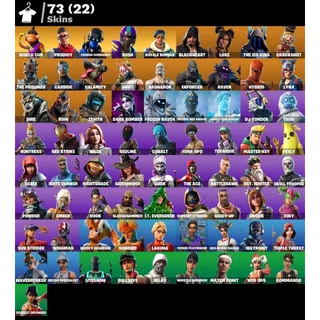 [PC/PSN/XBOX] 73 SKINS 🔥 ROYALE BOMBER + ICE KING + CRACKSHOT + 17 EXCLUSIVES | 200 VB FULL ACCESS