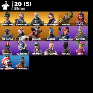[PC/PSN/XBOX] 20 SKINS 🔥 ROGUE AGENT + HAVOC + SUB COMMANDER + TRAILBLAZER + THE VISITOR 🔥 FULL ACCESS