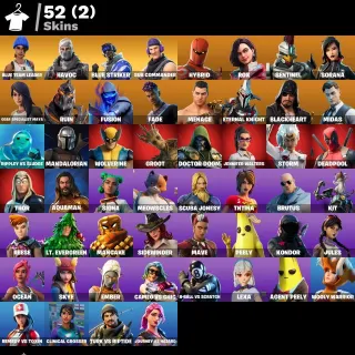 PC / PSN / XBOX | 52 SKINS | BLUE TEAM LEADER • HAVOC • ROX • HYBRID • MAYA | 150 V-BUCKS | FULL ACCESS