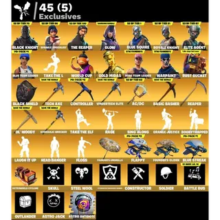[PC/PSN/XBOX] 117 SKINS 🔥 BLACK KNIGHT + SPARKLE SPECIALIST + GLOW + TAKE THE L + AC/DC + OG STW | FULL ACCESS