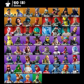 [PC/PSN/XBOX] 60 SKINS 🔥 ROYALE BOMBER + BLUE STRIKER + X-LORD SCAVENGER 🔥 FULL ACCESS