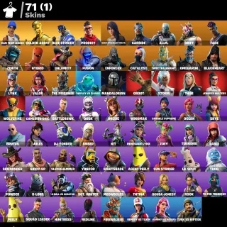 [PC/PSN/XBOX] 71 SKINS 🔥 BLUE TEAM LEADER • GOLD MIDAS • MAYA • SCAVENGER X-LORD | 2550 VB | LVL 1798 🔥FULL ACCESS