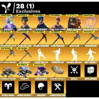 [PC/PSN/XBOX] 43 SKINS 🔥 GALAXY + OG STW + OMEGA + CARBIDE STAGE 5 🔥 FULL ACCESS