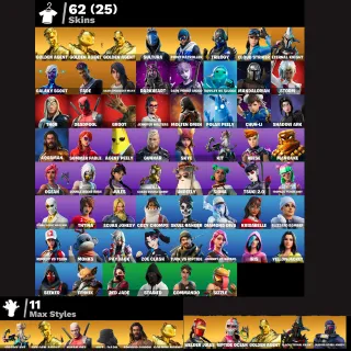 [PC/PSN/XBOX] 62 SKINS | GOLD MIDAS • GOLD MEOWSCLES • SULTURA • GALAXY SCOUT • CHUN-LI • 750 VB 🔥FULL ACCESS