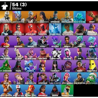 [PC/PSN/XBOX] 54 SKINS 🔥 ROGUE SPIDER KNIGHT + GEAR SPECIALIST MAYA + GROOT + RONIN +💰 500 V-Bucks 🔥 FULL ACCESS