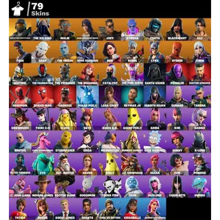 [PC/PSN/XBOX] 79 SKINS 🔥 MASTER CHIEF (MATTE BLACK) + THE CUBE QUEEN (ISLANDBANE) + DEADPOOL (MAX)🔥 FULL ACCESS