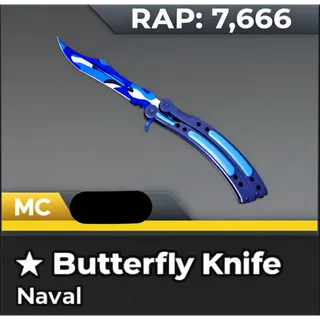 Bloxstrike Butterfly Knife Naval  (MC)