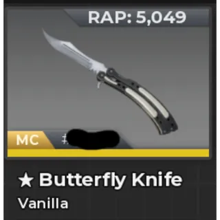 Bloxstrike Butterfly Knife Vanilla  