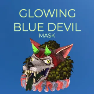 FASNACHT GLOWING  BLUE DEVIL MASK