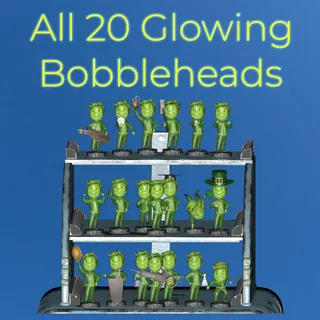 All 20 Glowing Bobbleheads Full Set