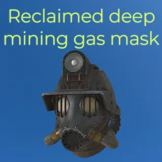 Reclaimed deep mining gas mask