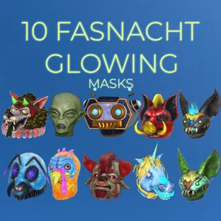 10 FASNACHT GLOWING MASKS