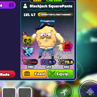 GOLD NC PP BLACKJACK SQUAREPANTS