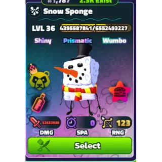 SW NC PP SNOW SPONGE | SPONGEBOB TOWER DEFENSE