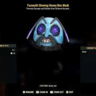Fallout 76 - Fasnacht Glowing Honey Bee Mask [PS4/PS5] Fast Delivery
