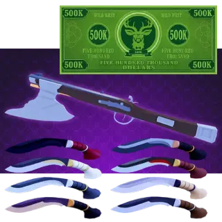 The wild west (TWW) 5 Kukri's, 500K, Axegonne (PACK)