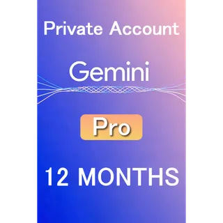 Google AI Gemini Pro 12 Months Private Account