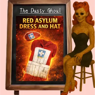 Red Asylum Dress and Hat