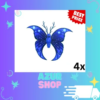 4x Moonbeam Butterfly