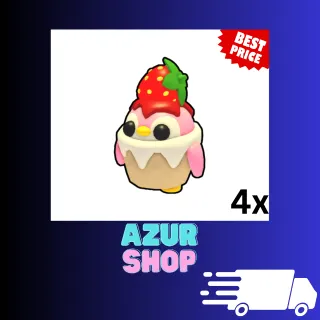 4x Strawberry Penguin