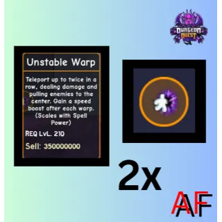 2x Unstable Warp's | DQ