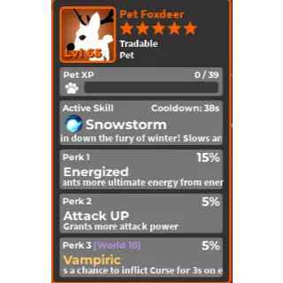 Foxdeer - Vampiric (Perfect Stats)