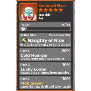 Korrupted Klaus - Perfect Farmer Pet (Mob)