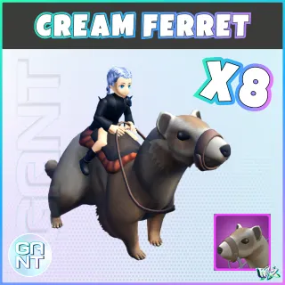 8x Cream Ferret Mount