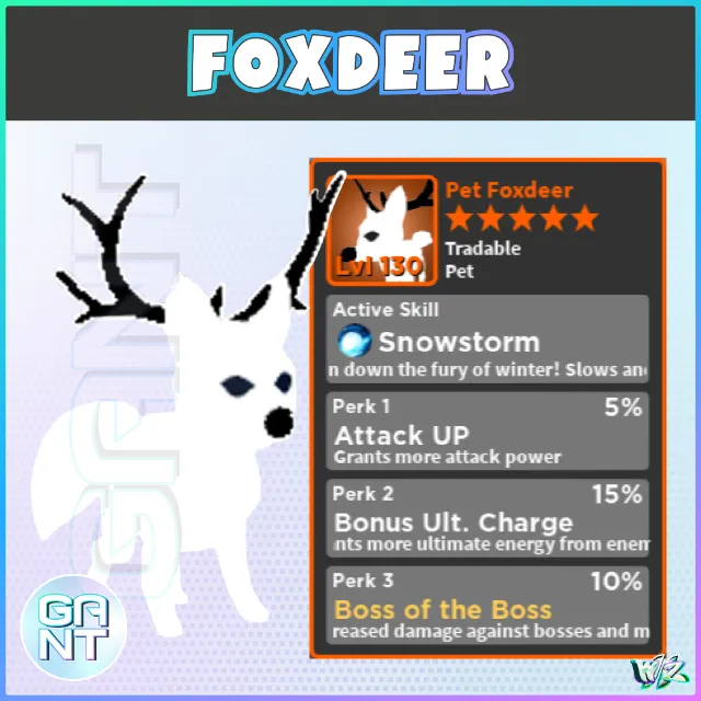 Foxdeer - BoB (Perfect Stats) - World Zero Game Item - Gameflip