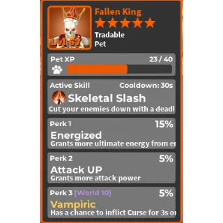 Fallen King - Vampiric (Perfect Stats)